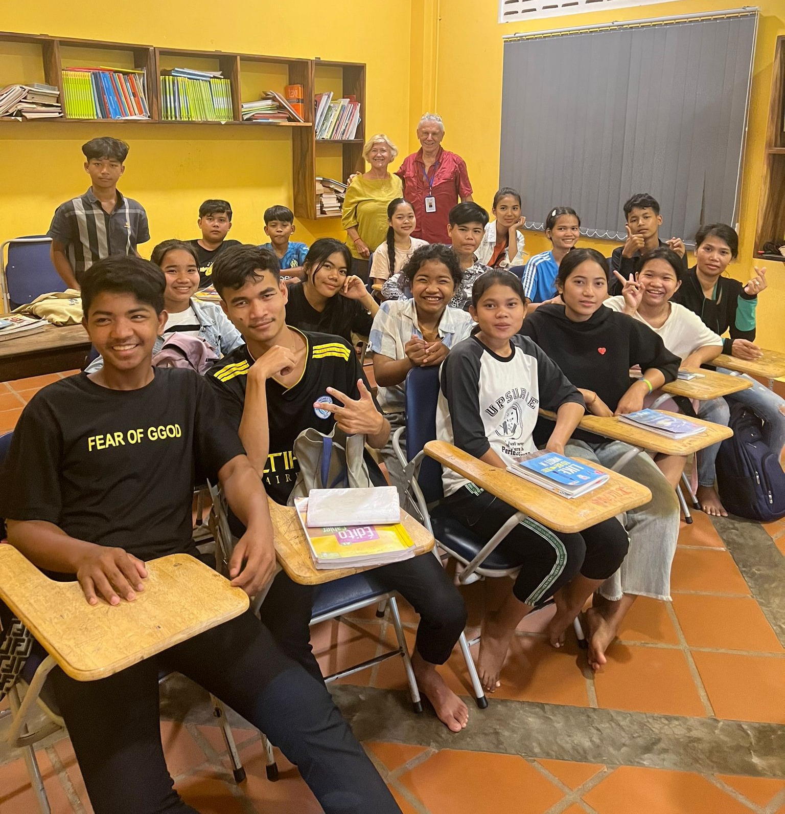 Classe A1 avec Armand et Christine Dollo